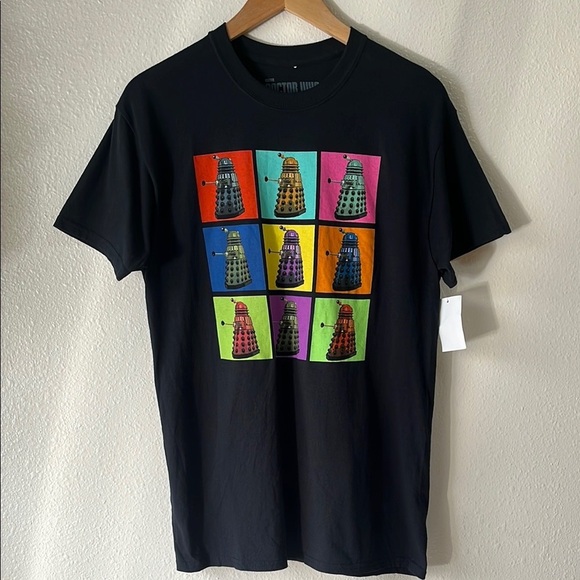 mkk Other - Black Graphic Dalek Pop Art T‑Shirt - Unbranded